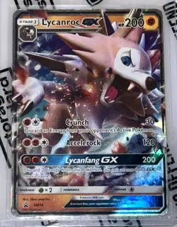 Lycanroc GX SM14 MP Holo Foil Promo Rare Pokemon Card NM/M POKE GALLERY ART RARE - Image 2