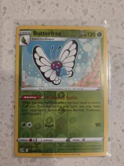 Butterfree 3/264 Pokemon TCG Fusion Strike Stage REVERSE HOLO RARE Card +🎁 - Image 1