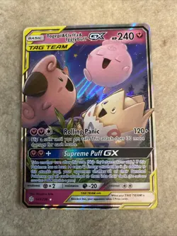 Pokemon TCG Tag Team Togepi Cleffa Igglybuff GX Cosmic Eclipse Card 143/236 - Image 1