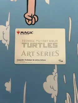 Leonardo's Technique Art Series Card Gold Signature MTG TMNT Magic The Gathering - Image 3