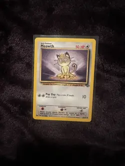 1999 JUNGLE SET - MEOWTH - #56/64 - 50 HP - POKEMON TCG CARD - Image 1