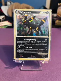 Umbreon 10/90 HGSS Undaunted Holo Rare Pokemon Card MP - Image 1