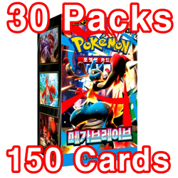 BOX[30+2 PACKS]Mega ENHANCED Evolutions Brave Pokemon Card Booster Sealed KOREAN - Image 2