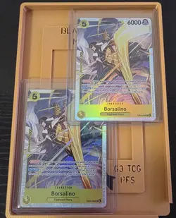 Bandai One Piece Card Game Borsalino EB04-058 Egghead/Navy Foil SR Blocker x2 - Image 1