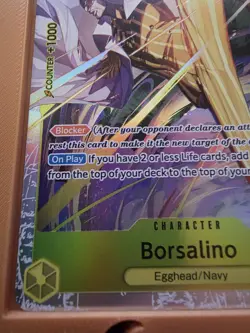 Bandai One Piece Card Game Borsalino EB04-058 Egghead/Navy Foil SR Blocker x2 - Image 5