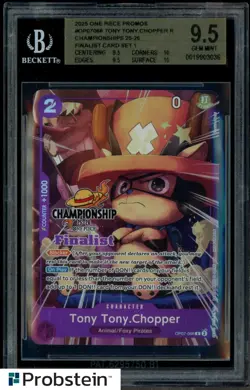 2025 One Piece Promos OP07066 Tony Tony Chopper Finalist Card Chmpsp BGS 9.5 - Image 1