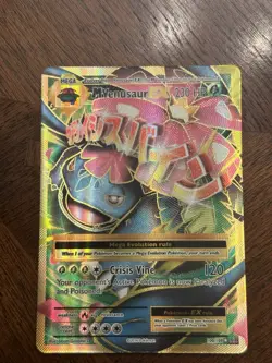 Pokemon TCG M Venusaur EX XY Evolutions Full Art Card 100/108 - Image 1