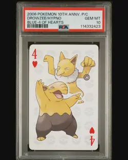 Drowzee/Hypno- PSA 10 - 2006 JPN Pokemon Center 10th Anniversary Playing Card - Image 1