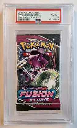 Lot of 5 PSA graded Pokemon 2021 Fusion Strike Foil Packs. - Image 2