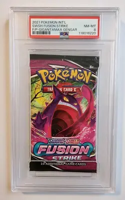 Lot of 5 PSA graded Pokemon 2021 Fusion Strike Foil Packs. - Image 4