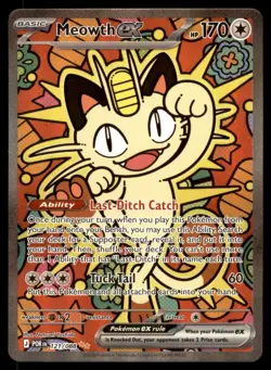 Meowth ex 121/088 Holo Special Illustration Rare Perfect Order Pokemon Near Mint - Image 1