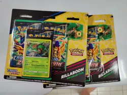 Pokemon - CROWN ZENITH Pin Collection 3 Pack Blister [Rillaboom] NEW Sealed - Image 1