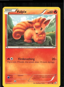 Vulpix 20/113 Common Legendary Treasures Pokemon Lightly Played - Image 1