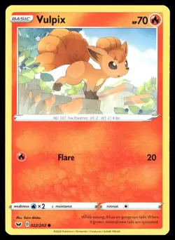 Vulpix 022/202 Common Sword & Shield Pokemon Near Mint - Image 1