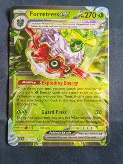 FORRETRESS EX 002/091 DOUBLE RARE PALDEAN FATES POKEMON NM/M - Image 1