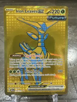 Pokemon | Iron Leaves ex | Prismatic Evolutions | PRE 176/131 Hyper Rare Gold - Image 1