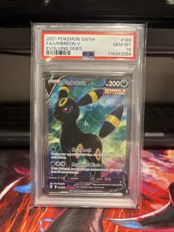 Umbreon V Pokemon Sword & Shield Evolving Skies 188/203 PSA 10 - Image 1