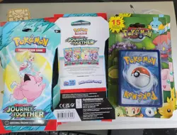 20 Lot Pokemon Scarlet & Violet Journey Together Sleeved Booster Pack w/ Bonus - Image 1