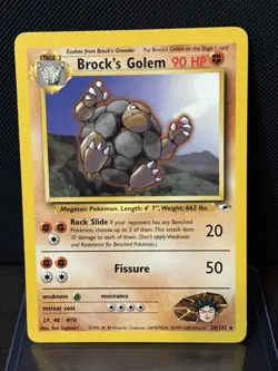 Brock's Golem 020/132 Gym Heroes Non-Holo LP+ to NM Pokemon Card TCG Vintage - Image 1