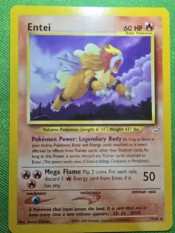 2001 POKEMON TCG NEO REVELATION 17/64 ENTEI UNLIMITED RARE NEAR MINT - Image 1