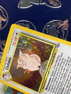 Pokemon TCG Clefable Holo Rare Card Base Set 1/64 Jungle MP + - Image 3