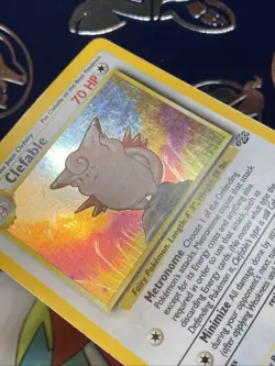 Pokemon TCG Clefable Holo Rare Card Base Set 1/64 Jungle MP + - Image 5