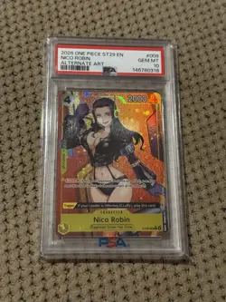 PSA 10 2026 ONE PIECE STARTER DECK ST29-ALTERNATE ART #009 NICO ROBIN! LOW POP! - Image 1