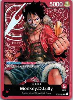 Monkey.D.Luffy ST01-001 One Piece Starter Deck 1 Straw Hat Crew Foil - Image 1