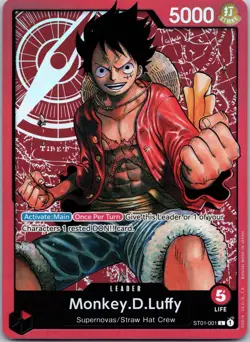 Monkey.D.Luffy ST01-001 One Piece Starter Deck 1 Straw Hat Crew Foil - Image 1