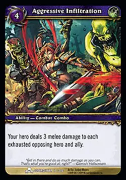 Moderate Play WoW TCG Aggressive Infiltration Scourgewar World of Warcraft - Image 1