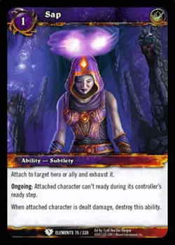 Light Play WoW TCG Sap War of the Elements World of Warcraft - Image 1