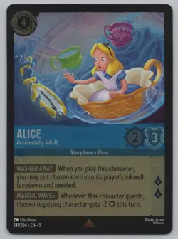 Disney Lorcana Cold Foil - Alice - Accidentally Adrift 141/204 - Fabled - Image 1