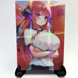 The Quintessential Quintuplets Nino Nakano Sexy Hot Anime Waifu Goddess Art Card - Image 1