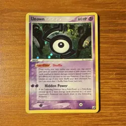 Pokemon Unown (V) V/28 Unseen Forces Holo Rare 60 HP Card 2005 - Image 1