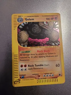 Pokemon Golem 14/165 Expedition Holo e-Reader WOTC TCG Card 2002 - Image 2