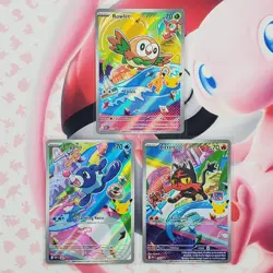 Rowlett 043 + Litten 044 + Popplio 045 - First Partner Pokemon Cards - #L184 - Image 1