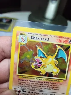 Pokemon TCG Charizard 4/102 Base Set Unlimited Holo Rare HP - Nintendo 1999 Card - Image 2
