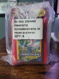 SEALED DG Unbroken Bonds Promo 3 Card Blister - Six (6) Blister Pack - Image 2