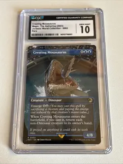 Cresting Mosasaurus (Borderless) (2) (Universes Beyond: Jurassic World CGC 10 - Image 1