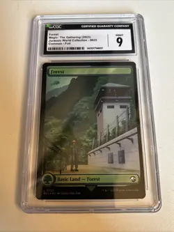 MTG FOIL Forest Full Art Reversible - Jurassic World Collection #025 - Image 1