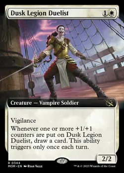 MTG - Dusk Legion Duelist - Extended Art - March of the Machine - NM, English Ma - Image 1