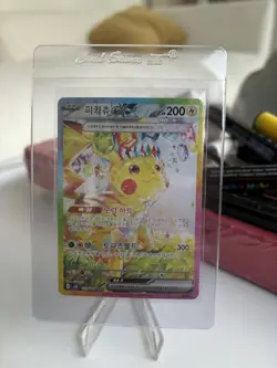Pikachu ex SAR 132/106 Sv8 Korean Super Electric Breaker SAR Holo Pokemon Card - Image 1