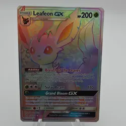 Pokemon Leafeon GX Full Art Holo Secret Rare SM-Ultra Prism 157/156 200 HP - Image 1