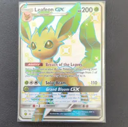 (NM) Pokemon Leafeon GX SV46/SV94 Hidden Fates Shiny Vault Holo Full Art - Image 1