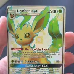 (NM) Pokemon Leafeon GX SV46/SV94 Hidden Fates Shiny Vault Holo Full Art - Image 2