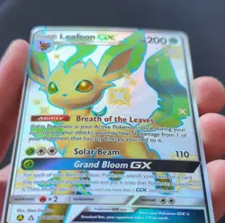 (NM) Pokemon Leafeon GX SV46/SV94 Hidden Fates Shiny Vault Holo Full Art - Image 3