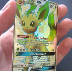 (NM) Pokemon Leafeon GX SV46/SV94 Hidden Fates Shiny Vault Holo Full Art - Image 5
