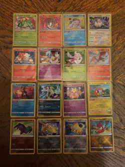 16 Radiant Rare Full Set Complete Pokemon Collection Charizard Blastoise Eevee - Image 1