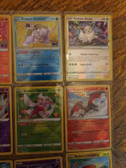 16 Radiant Rare Full Set Complete Pokemon Collection Charizard Blastoise Eevee - Image 3