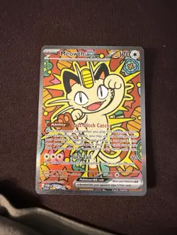 Pokemon Meowth EX Full Art Holo POR 121/088 Basic Cat Card English - Image 1